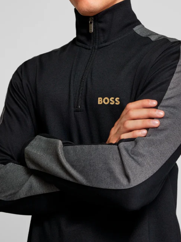 Hugo Boss | Tracktop Half-Zip Zwart