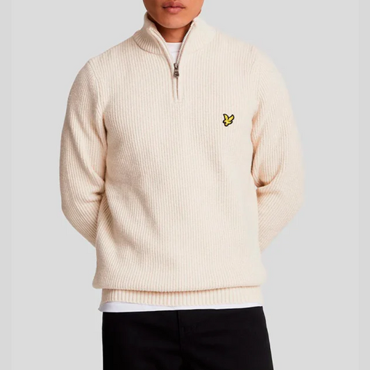 Lyle & Scott - Ribbed Half-Zip Sweater