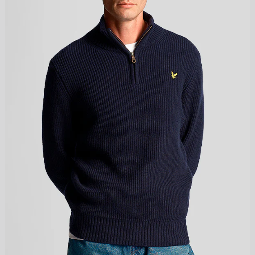 Lyle & Scott - Ribbed Half-Zip Sweater