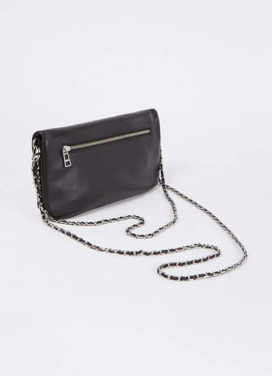 Zadig&Voltaire Rock clutch van leer met afneembare schouderriem